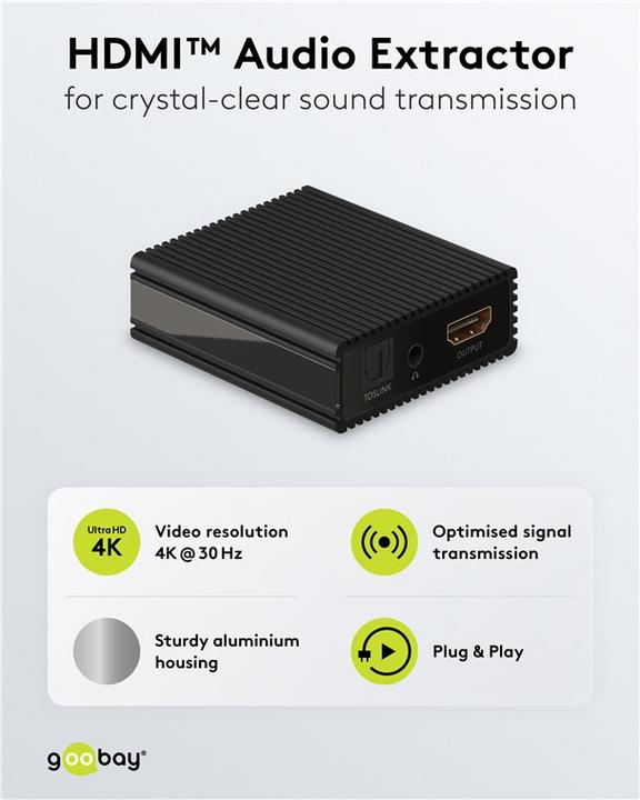 Actual product image Goobay HDMI-Audio-Extractor