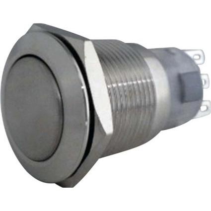 RND Components Vandalensicherer Drucktaster, 1 Wechsler, Tastend, IP67 / IP65, Flachsteckzunge, 2.8 x 0.5 mm, Taster + S...