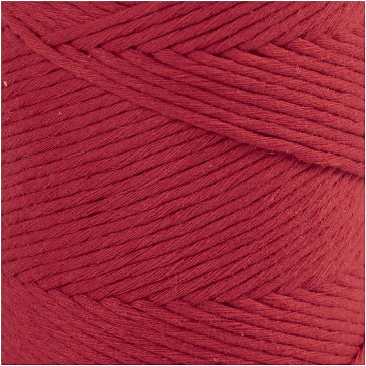 Produktbild Creativ Company Baumwollgarn Macramé Kordel Rot (198 m)