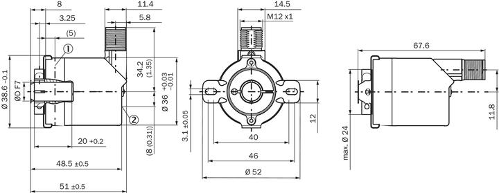 Produktbild Sick Absolute Encoder, 1... 4096 ppr, IO-Link Signal, Blind Hollow Type, 10mm Shaft