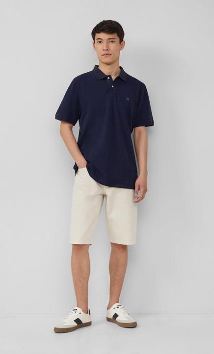 Actual product image S.Oliver Polo-Shirt Poloshirt mit kleinem Labelpatch und Flammgarnstruktur (XXL)