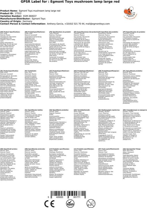 Image du produit Egmont Grand champignon