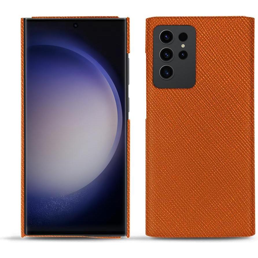 Thumbnail - Noreve Lederschutzhülle (Samsung Galaxy S23 Ultra), Smartphone Hülle, Orange