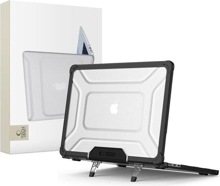 Produktbild Tech-Protect SmartShell Pro case for MacBook Air 15 2023-2025 M2 / M3 / M4 - transparent and black (Apple)