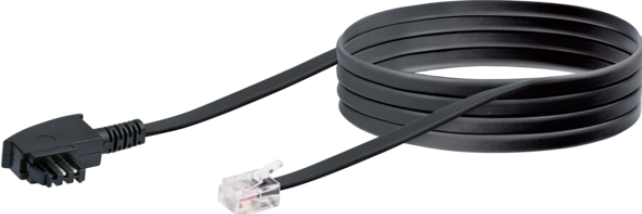 Produktbild Schwaiger DSL-Kabel RJ12 6P2C -> TAE-F 6P4C 3m schwarz