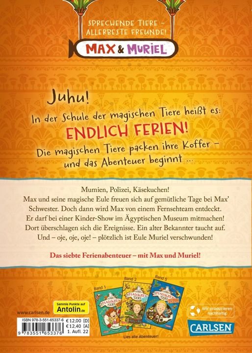 Produktbild Die Schule der magischen Tiere – Endlich Ferien 7: Max und Muriel (Deutsch, Margit Auer, Nina Dulleck, 2022)
