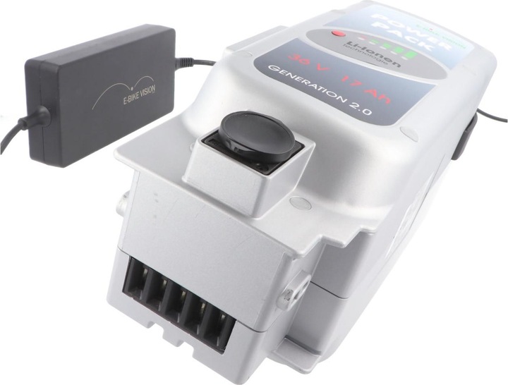 Image du produit E-Bike-Vision Batterie avec chargeur Flyer Deluxe 36V NKY352B2, NKY370B2, tube de selle (612 Wh, Batterie pour vélo électrique)