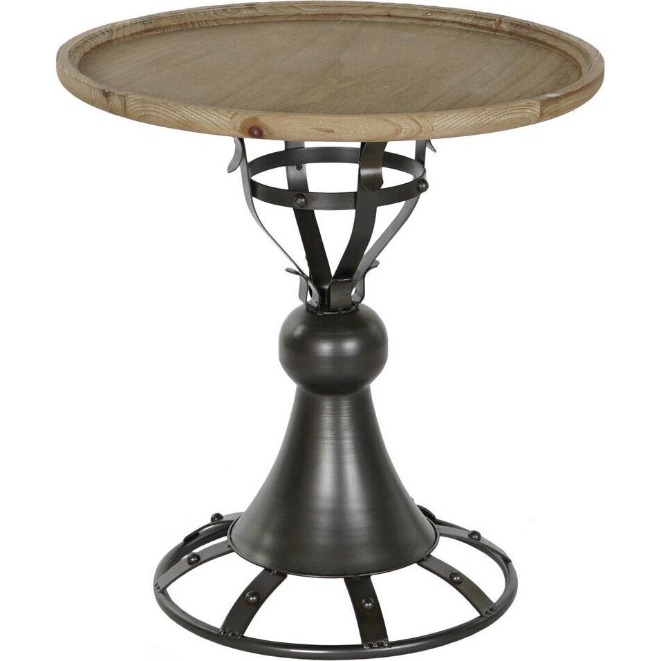 DKD Home Decor, Tavolino da salotto, Side table Fir Black Metal 60 x 60 x 63,5 cm