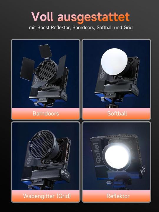 Image du produit Rollei LED-Kit | 100W | Bi-Color | LUX-Serie (éclairage de studio)
