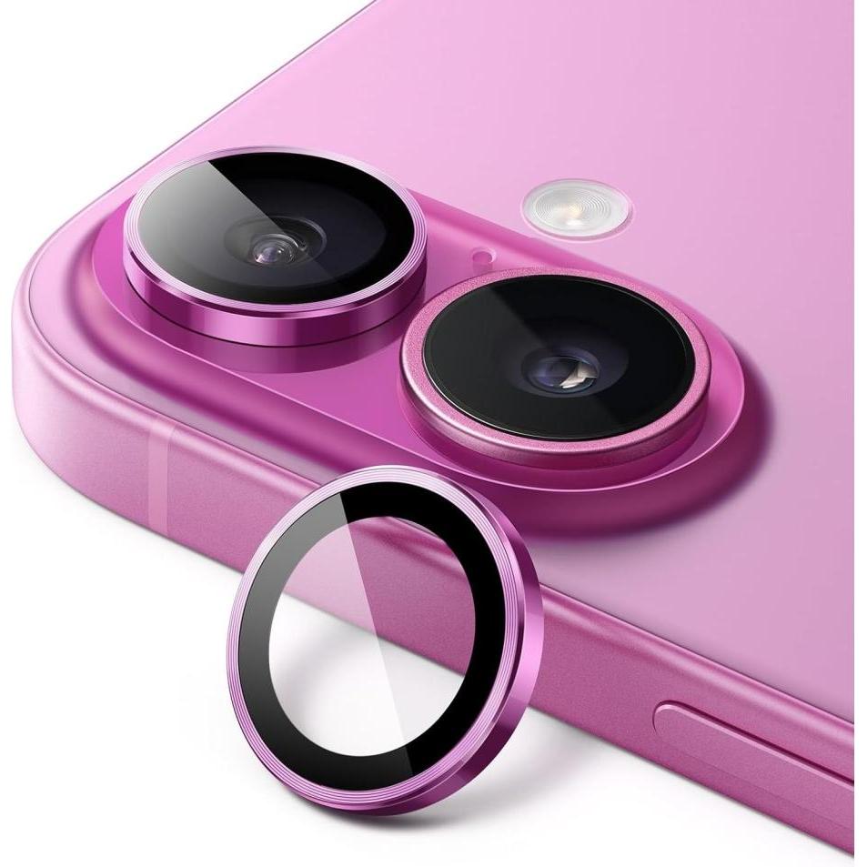 Thumbnail - Screenguard Camera Lens Protector Schutzglas Apple iPhone 16 (1 Stück, Apple iPhone 16), Smartphone Schutzfolie, Pink