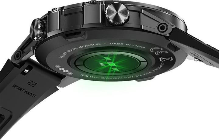 Produktbild Giewont Veltori VT120-1 Smartwatch, schwarzes Silikonarmband