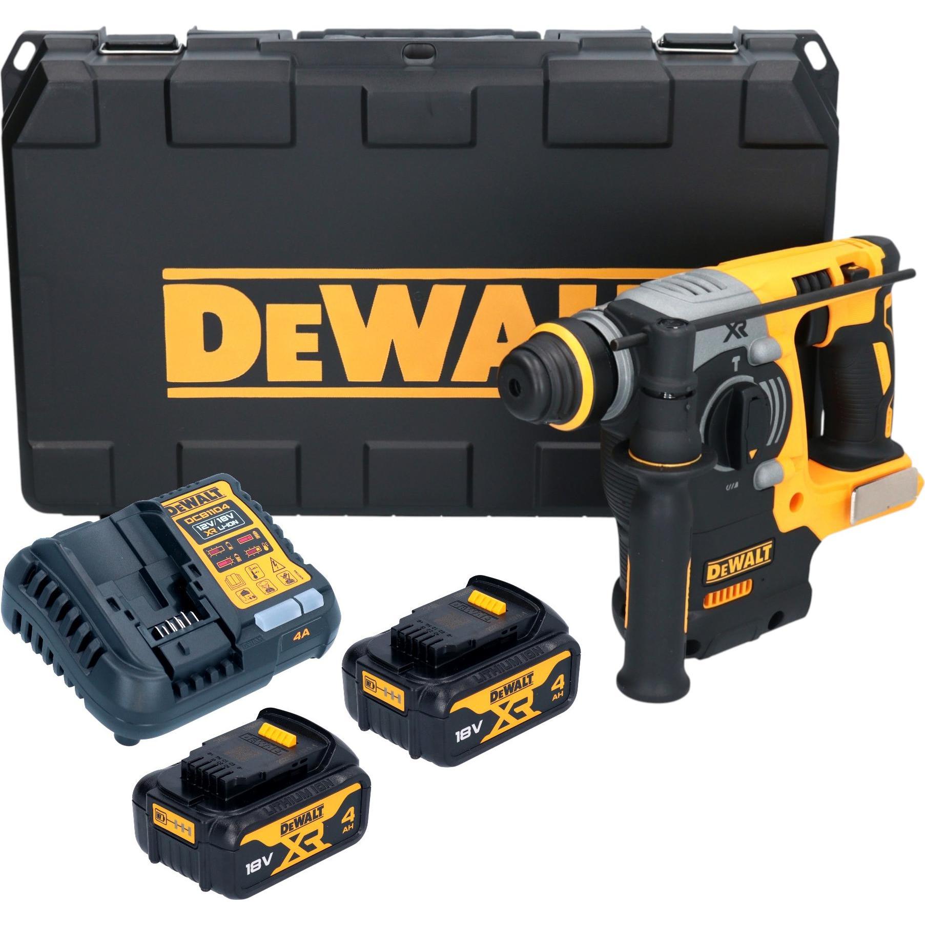 DeWalt, Trapano + Avvitatore a batteria, DCH 273 M2 Akku Kombihammer 18 V 2,1 J SDS Plus Brushless + 2x Akku 4,0 Ah + Ladegerät +