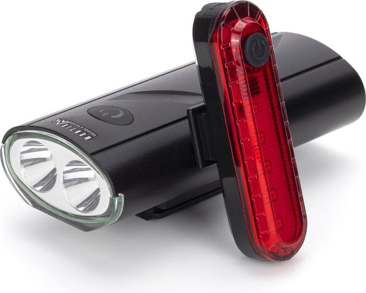 Actual product image Montiss Zestaw akumulatorowych lampek rowerowych LED MT107 (270 lm, 270 lm)