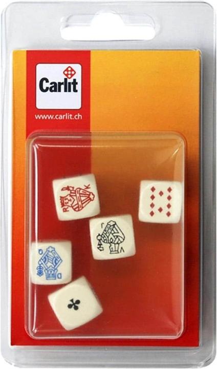 Immagine prodotto Carlit 5 cubi da poker (Francese, Italiano, Multilingue, Tedesco, 2 - 4 Giocatori)