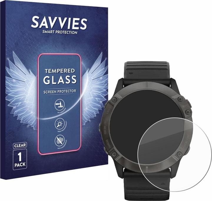 Produktbild Savvies Panzerglas Hartglas Displayschutz (Fenix 6X Pro Solar)