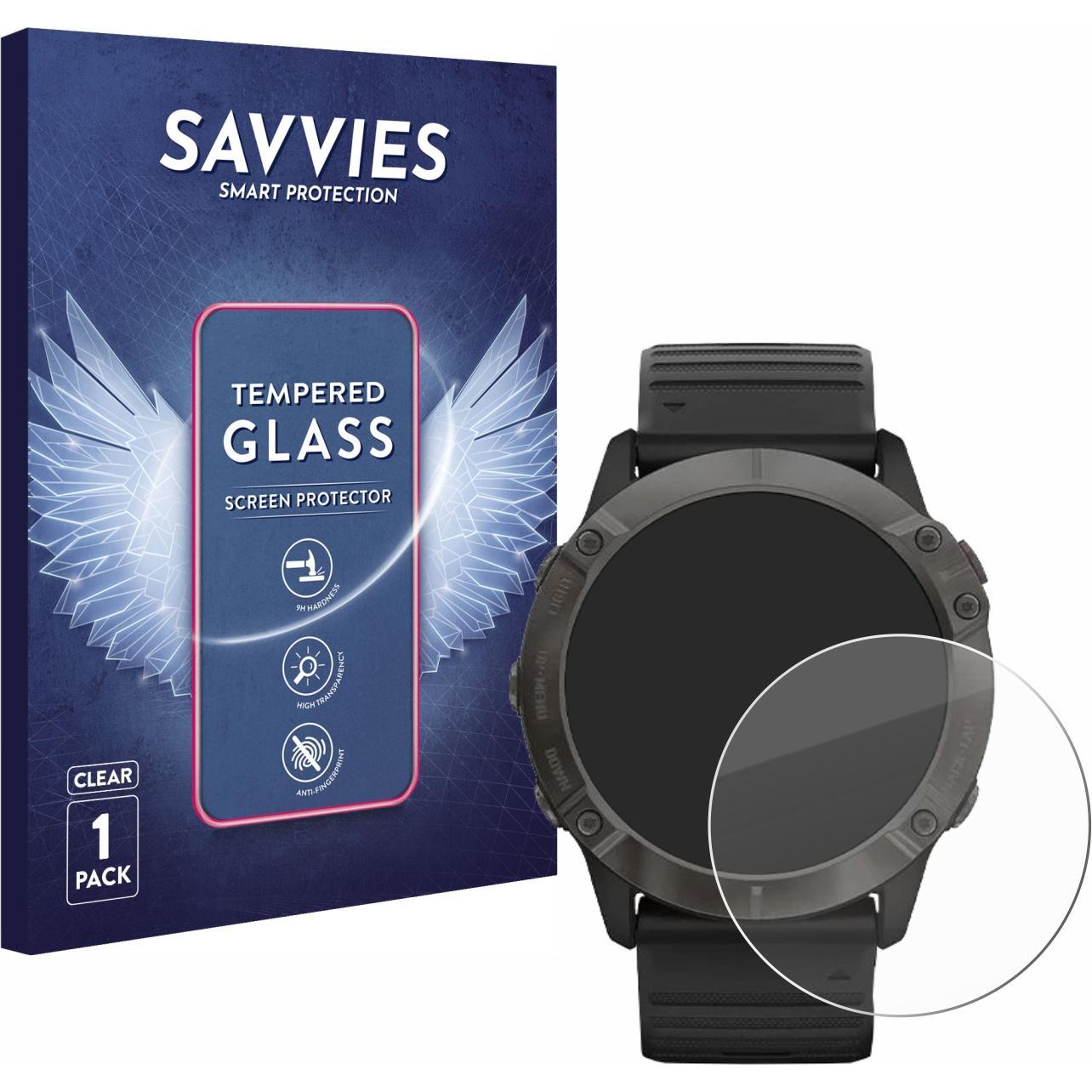 Savvies Panzerglas Hartglas Displayschutz, Smartwatch Schutzfolie, Transparent