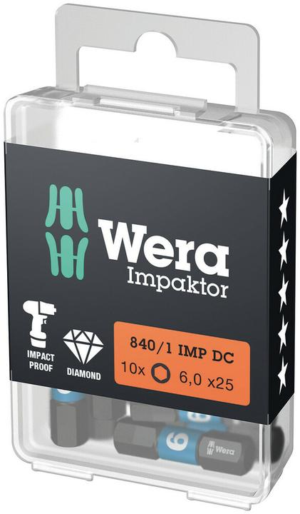 Produktbild Wera 840/1 IMP DC Hex-Plus 5,0 x 25 mm DIY-Box (Innensechskant)