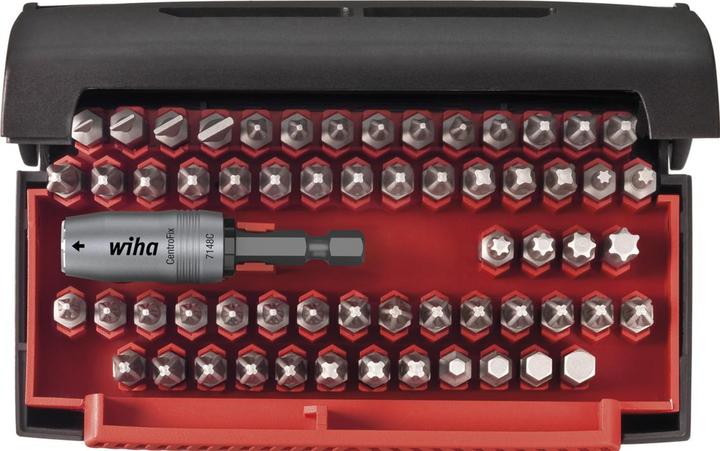Actual product image Wiha Bit Set Collector Standard 25 mm 61 pcs. 1/4" C6.3 I in box (4.5, 5.5, 6, 8 mm)