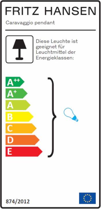 Label énergétique Fritz Hansen Caravaggio P3 Lampe à suspendre (E27)