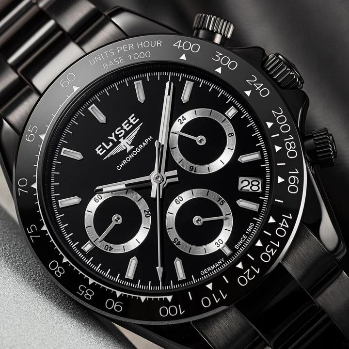 Actual product image Elysee Sport Chronograph Water Resistant Date Display Timepiece (Chronograph, Sports watch)