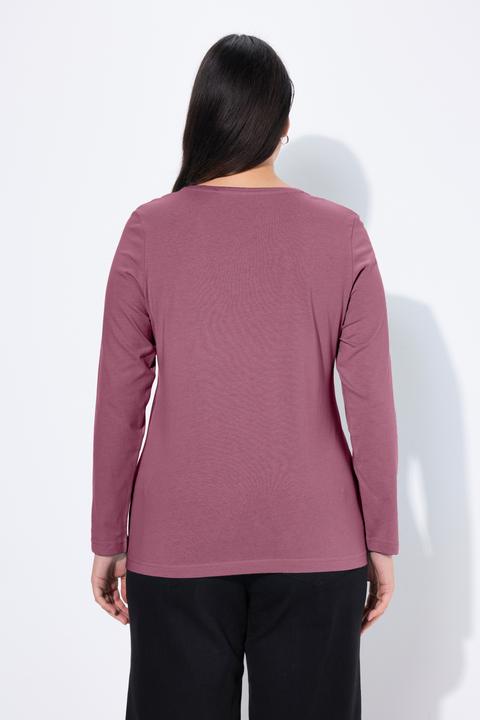 Produktbild Ulla Popken Shirt, Slim, Rundhalsausschnitt, Langarm (60)