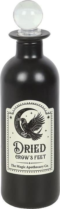 Actual product image Something Different Dried Crow's Feet Glass Potion Bottle