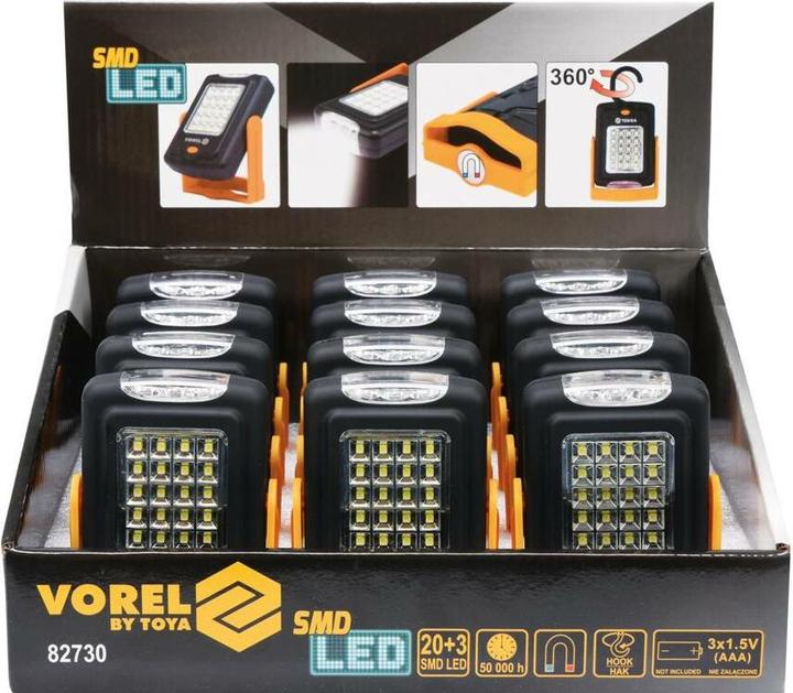 Image du produit Toya LAMPA RĘCZNA OBROTOWA 20+3 LED