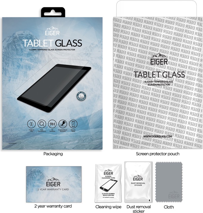 Actual product image Eiger Mountain Glass Clear Tablet (1 Piece, Galaxy Tab S4 10.5 (2018))