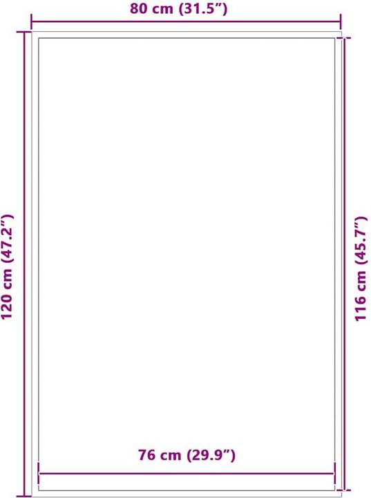 Produktbild vidaXL Fussmatte (120 x 80 cm)