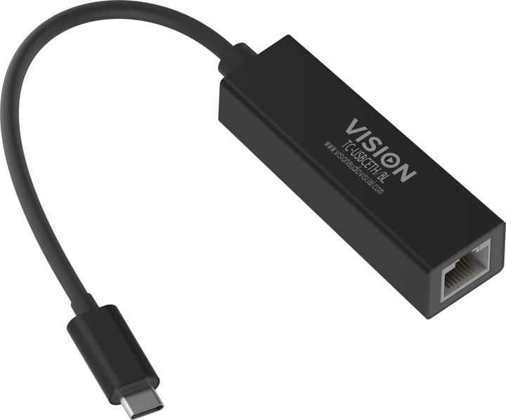Productafbeelding Vision TC-USBCETH/BL (USB-C, RJ45/LAN (1x))