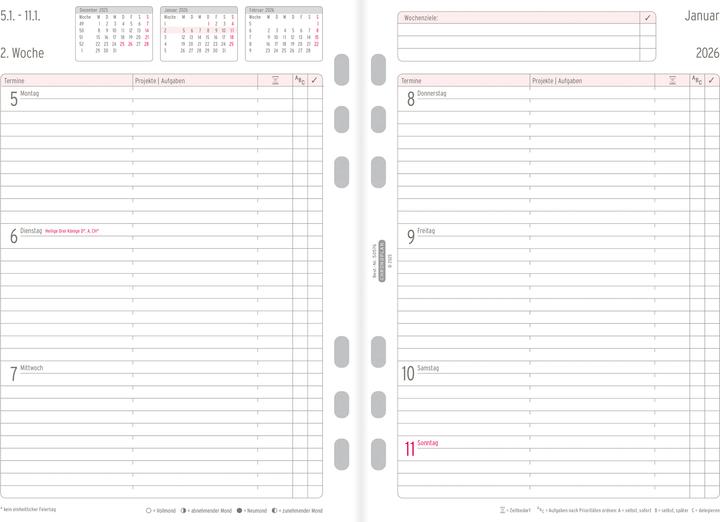 Actual product image Chronoplan Wochenplan (148 x 210 mm, 1 week / 2 pages)