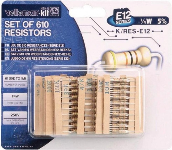 Image du produit Velleman K/RESE12 Kit de résistance