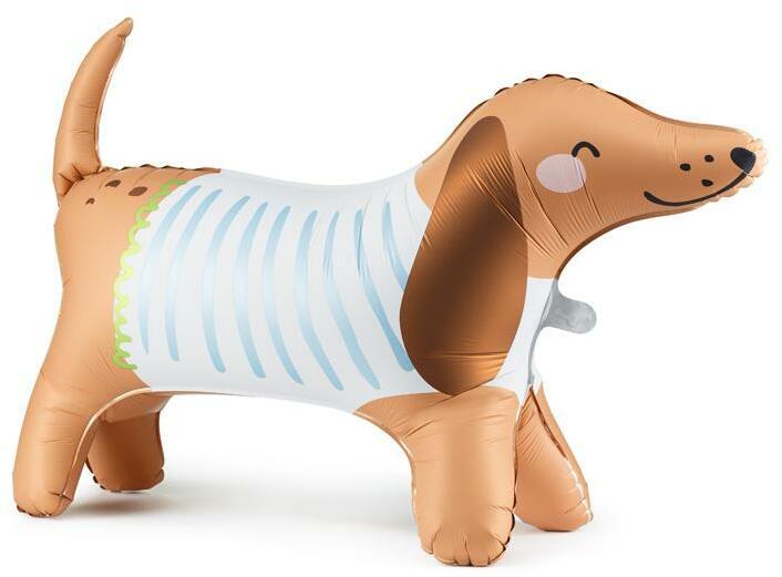 Partydeco Standing dachshund foil balloon (1x)