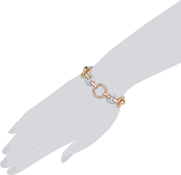 Produktbild Lulu & Jane Damen Metall-Legierung silber/gelbgold/roségold 18,0 cm Basislänge + 3,0 cm Verlängerung - 29195 (18 cm, Metall-Legierung)
