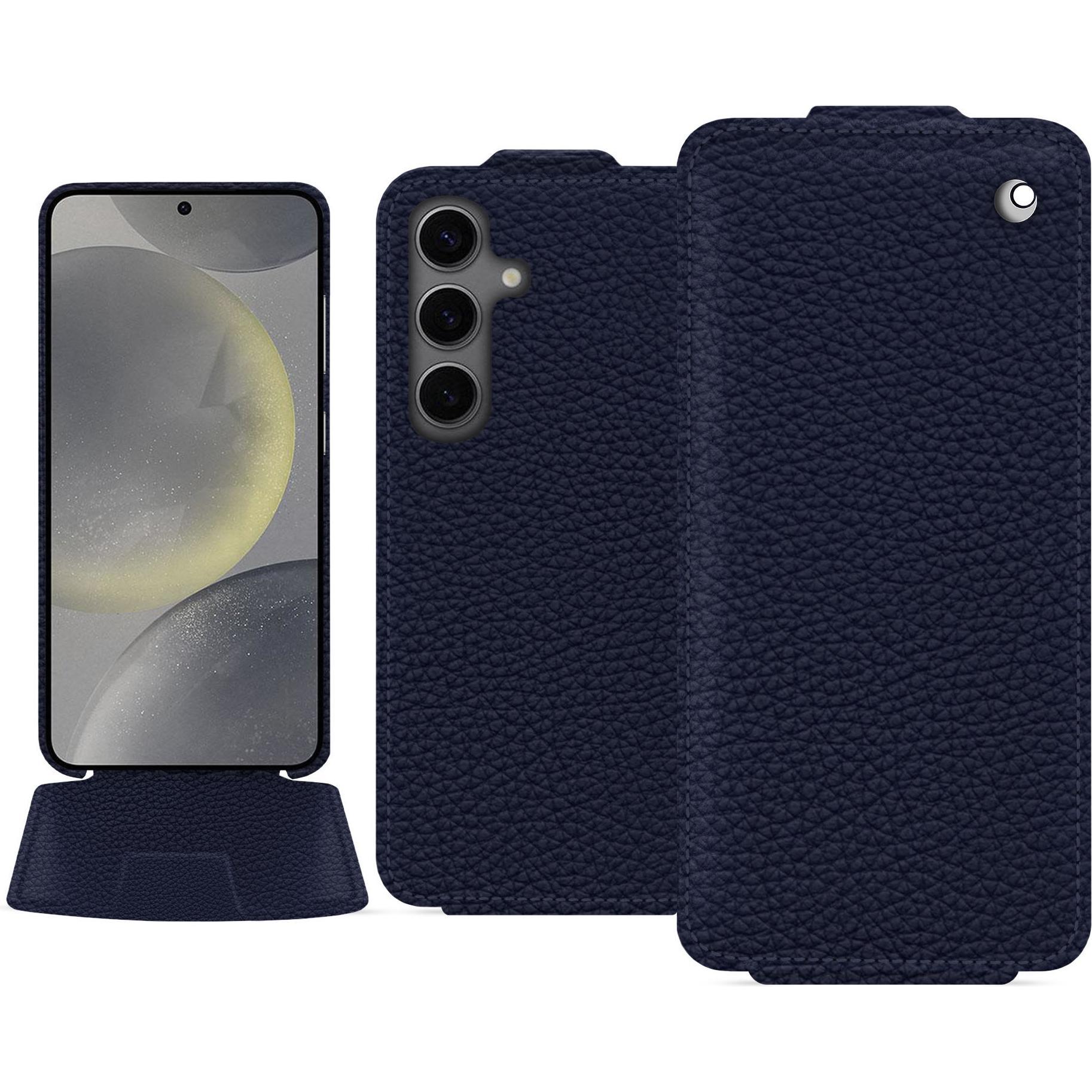 Noreve Lederschutzhülle vertikal (Samsung Galaxy S24+), Smartphone Hülle, Violett