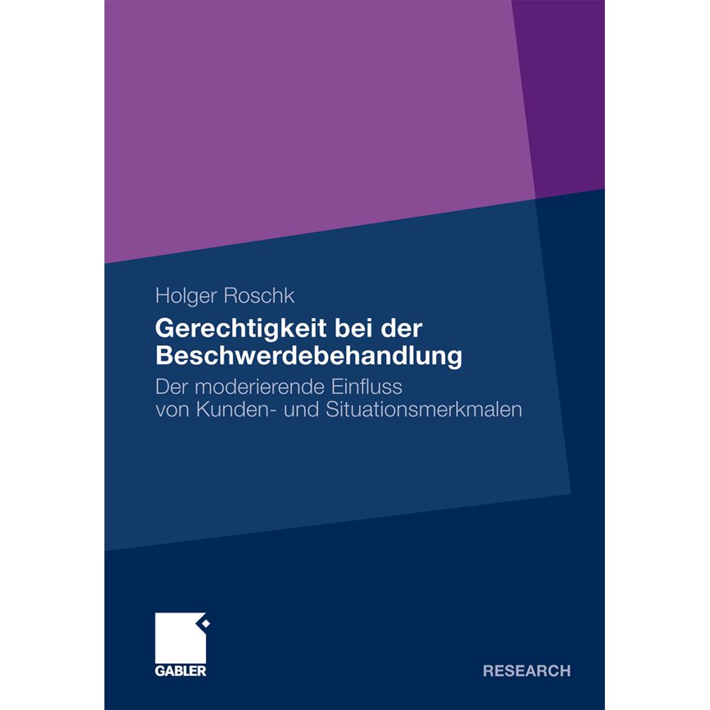 Gerechtigkeit bei der Beschwerdebehandlung, Fachbücher