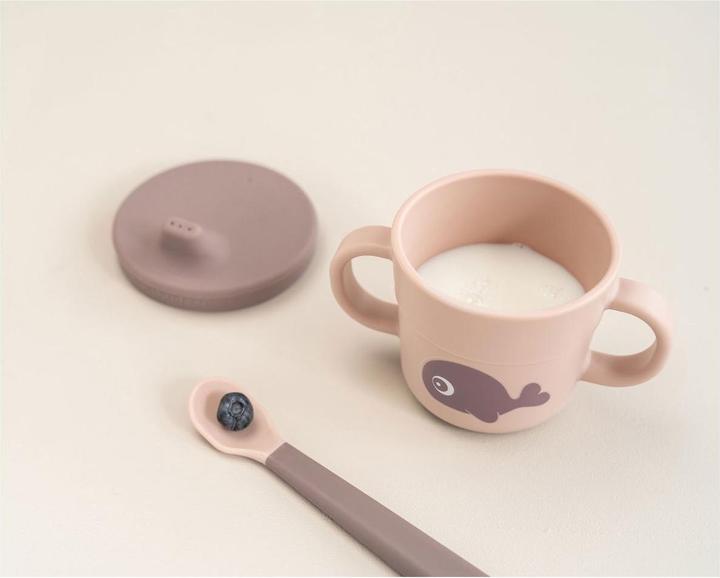 Actual product image Done by Deer Snack & drinking cup set Wally pink