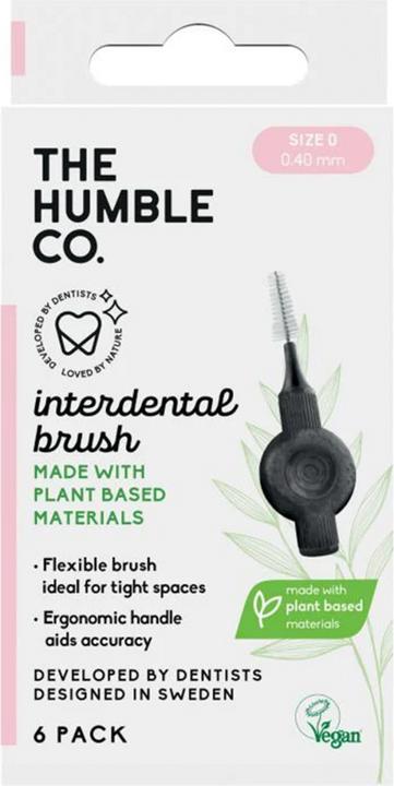 Actual product image The Humble Co. Humble Interdentalbürste pflanzenbasiert, lila Grösse 0 (0.4 mm) 6 Stk. (6 x, 0.40 mm)