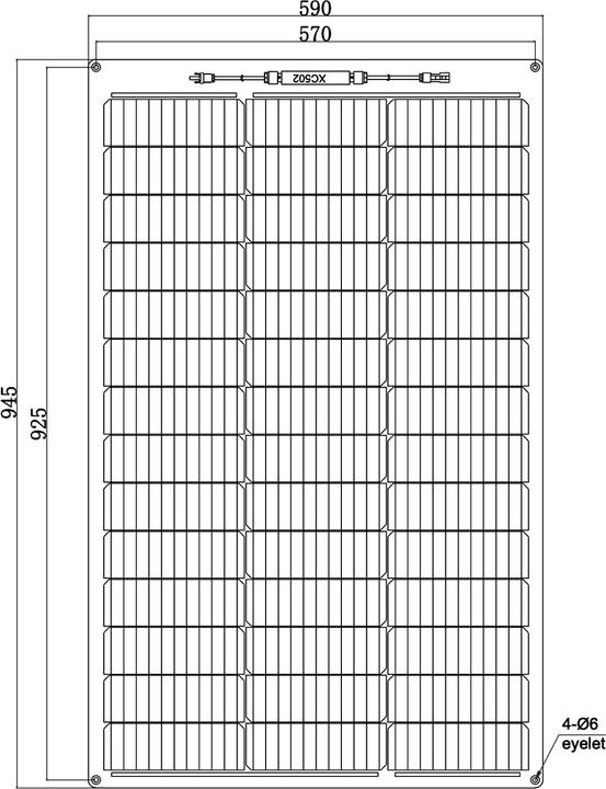 Actual product image Enjoy solar ETFE Marine Semi-flexible solar module 100W/12V (100 W, 3.10 kg)