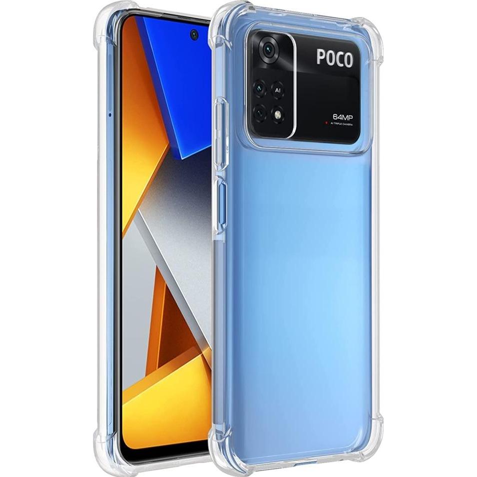 Screenguard Xiaomi Poco M4 Pro 4G Hülle Crystal Soft Airbag Bumper (Xiaomi Poco M4 Pro), Smartphone Hülle, Transparent