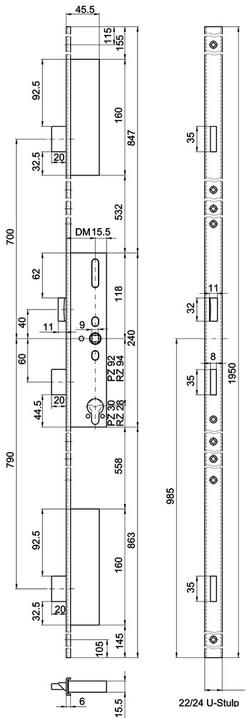 MSL Mehrpunkt-Verriegelungen FlipLock Basis 23421