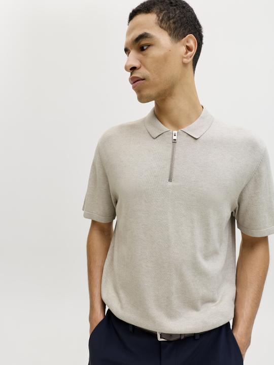 Produktbild Jack & Jones Jjeemil Knit Zip Polo Ss Sn (M)