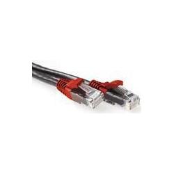 Thumbnail - ACT Black 5 meter U/UTP CAT6A patch cable cross with RJ45 connectors. Cat6a u/utp cross bk/rd 5.00m (U/UTP, CAT6a, 5 m),...