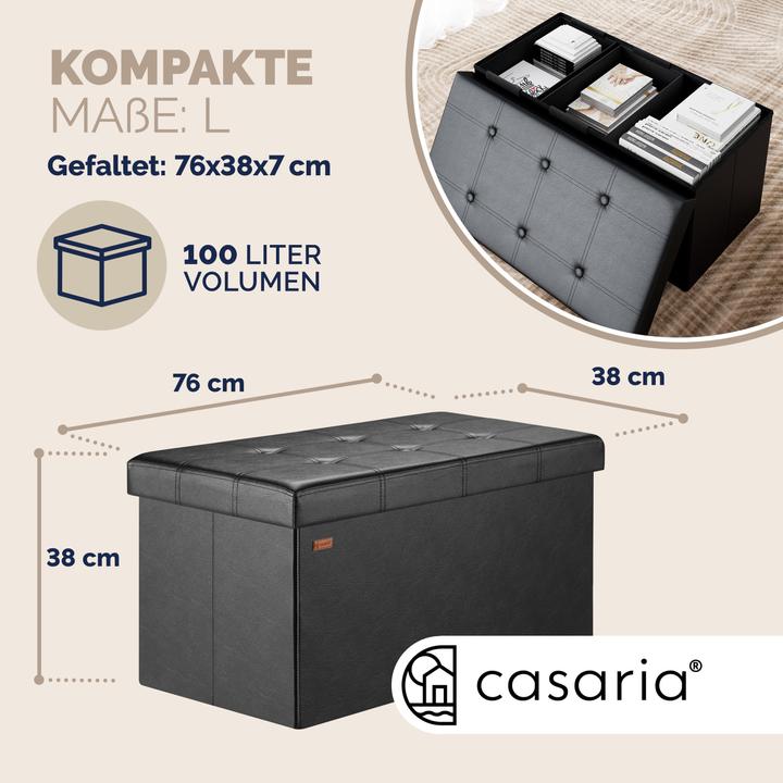 Produktbild Casaria Sitztruhe mit Stauraum (80 cm)
