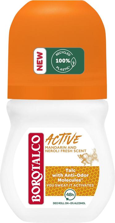 Productafbeelding Borotalco Deo Roll-on Actief Mandarijn & Neroli 50 ml (Rol op, 50 ml)