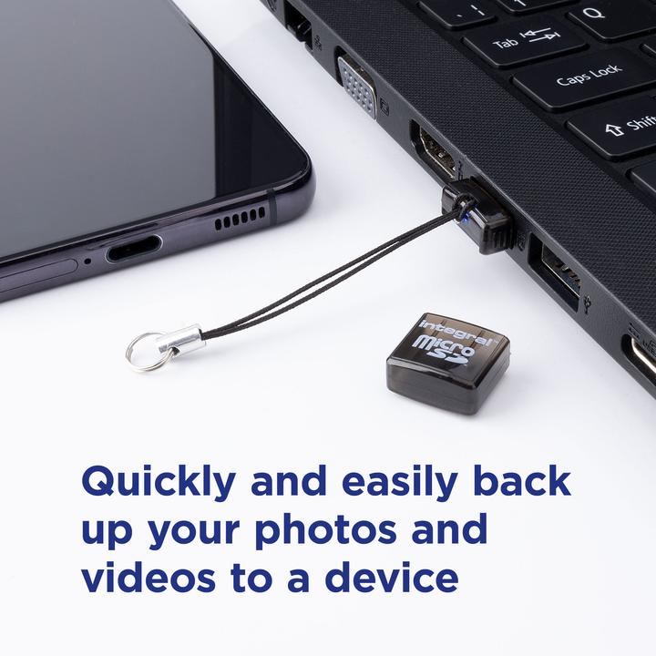 Actual product image Integral Memory microSD Card Reader (USB 2.0)