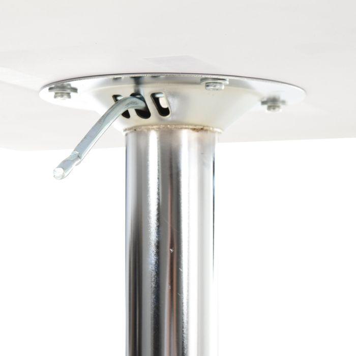 Produktbild Swisshandel24 Stehtisch, höhenverstellbar, quadratisch, Stahl Weiss 60 x 60 x 71-92 cm