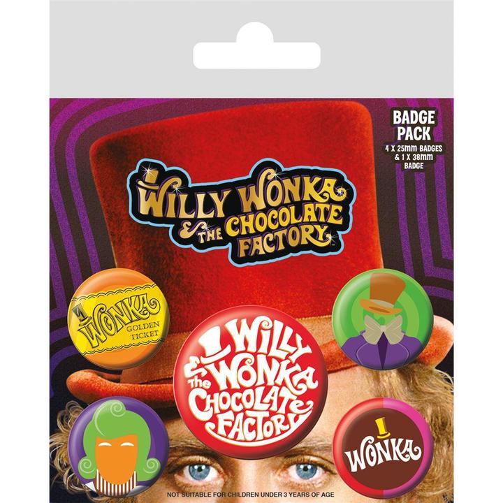 Image du produit Willy Wonka & the Chocolate Factory - Ensemble de badges