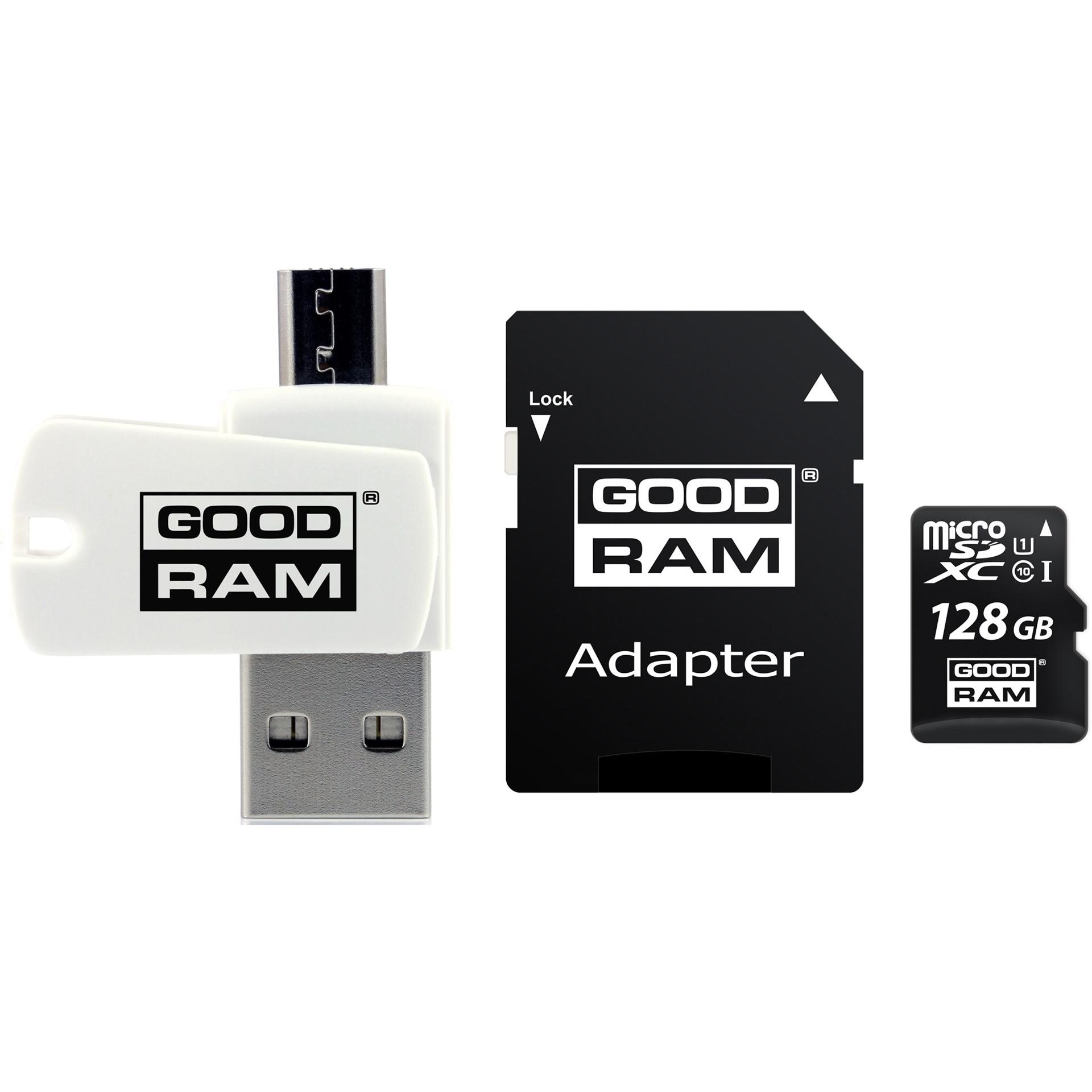 Goodram M1A4-1280R12 memory card 128 GB MicroSDHC Class 10 UHS-I - High Capacity SD (Mic (128 GB, microSDHC, U1, UHS-I),...