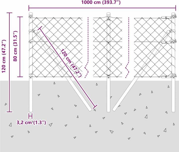 Produktbild vidaXL Zaunpfosten